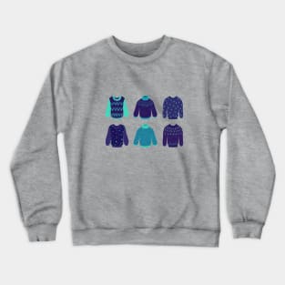 Christmas Sweaters - Blue and Red Palette | Pattern Crewneck Sweatshirt